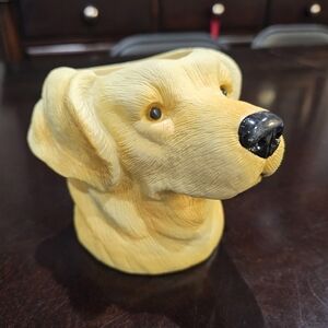 Labrador Retriever Dog Lovers Novelty 3D Drink Koozie Yellow Lab Pen Holder